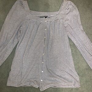 Women’s Lucky Brand Striped Button Down Long Sleeve Top